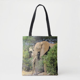 Bull Elephant - African Wildlife Tote Bag
