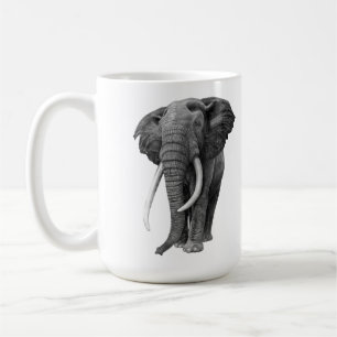 Bull elephant - Drawing in pencil Coffee Mug