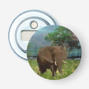 Bull Elephant Grazing, Bottle Opener