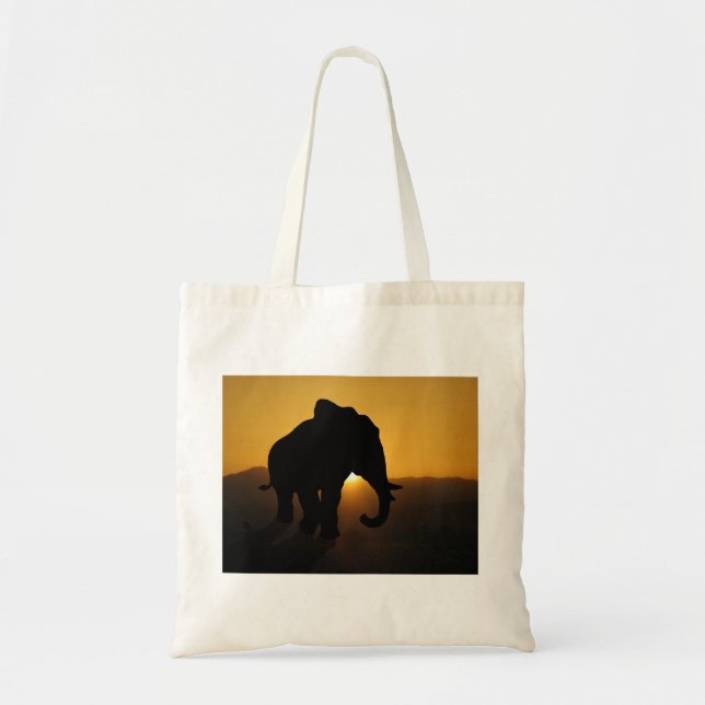 Bull elephant tote bag (Front)