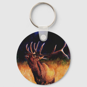 Bull Elk Call Of The Wild Key Chain