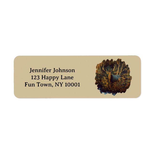 Bull Elk dans la forêt d'automne (Devant)