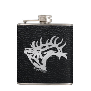Bull Elk Flask