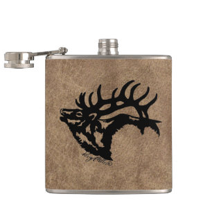 Bull Elk Flask