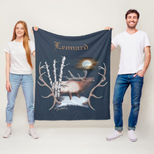 Bull Elk Fleece Blanket
