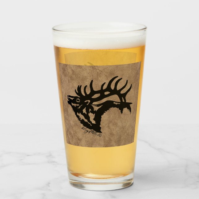 Bull Elk Glass (Front Filled)