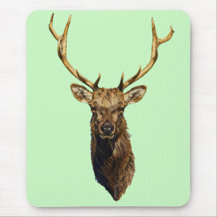 Bull Elk Head animal nature wildlife art   Mouse Pad