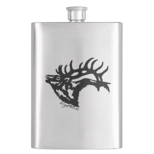 Bull Elk Hip Flask