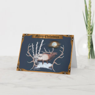Bull Elk Holiday Card