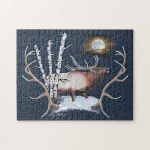 Bull Elk Jigsaw Puzzle