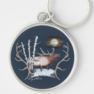 Bull Elk Keychain