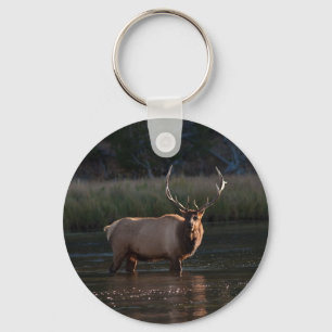 Bull Elk Keychain