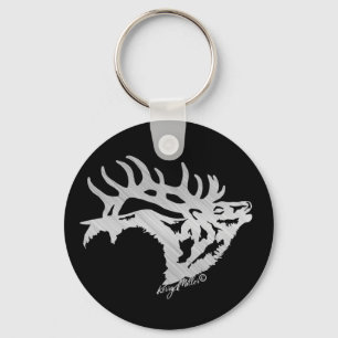 Bull Elk Keychain
