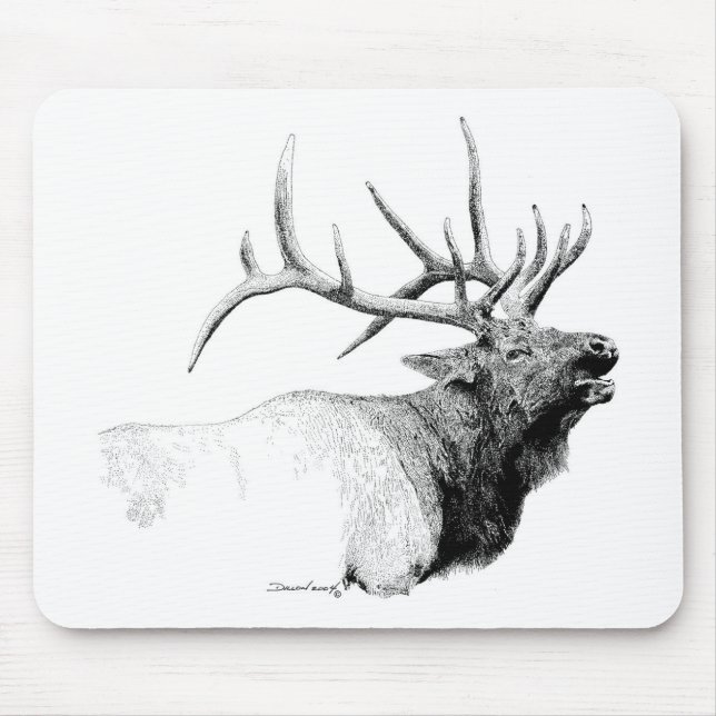 Bull Elk Mouse Pad (Front)