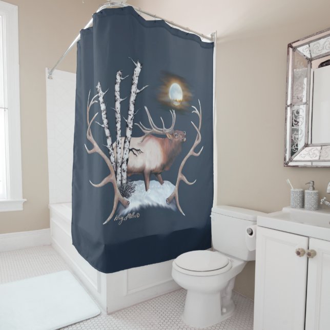 Bull Elk Shower Curtain (In Situ)