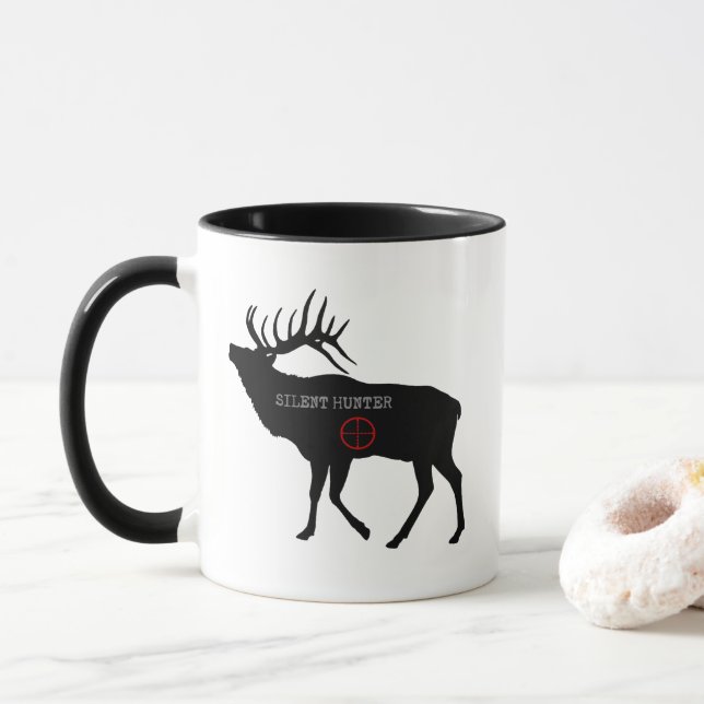 Bull Elk Silent Hunter Mug (With Donut)