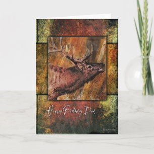 Bull Elk Wildlife Father's Birthday Card
