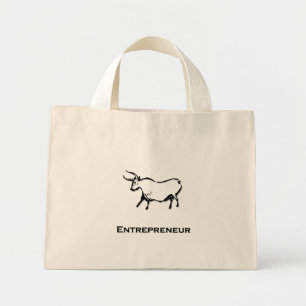Bull Entrepreneur shirt Black Mini Tote Bag