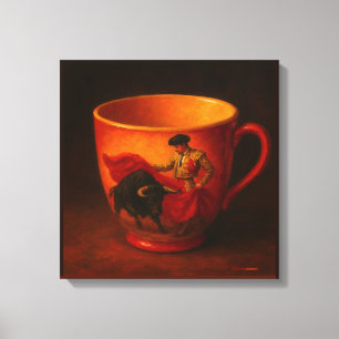 Bull fighter torero canvas print