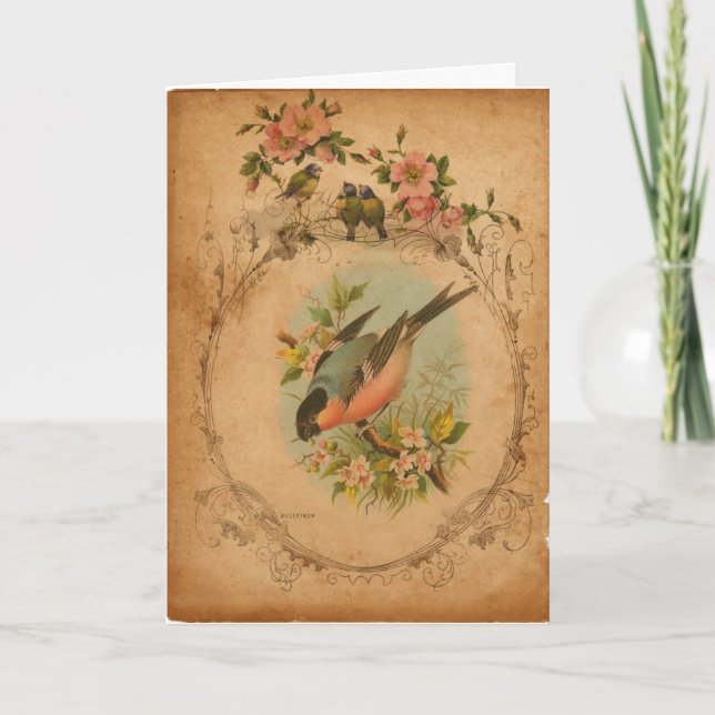 Bull Finch Digital Art Card (Front)