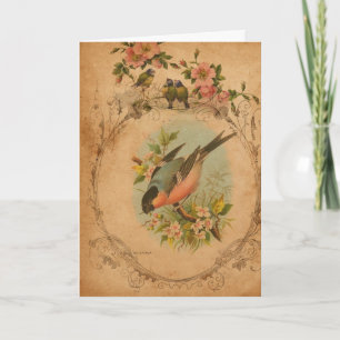 Bull Finch Digital Art Card