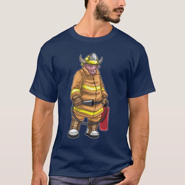 Bull Firefighter Fire extinguisher T-Shirt (Front)