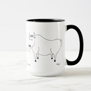 Bull Folk Art Mug