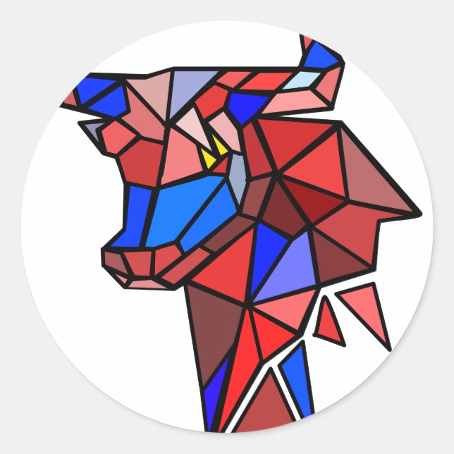 Bull Geometry Sticker – Geometric Bull (Front)