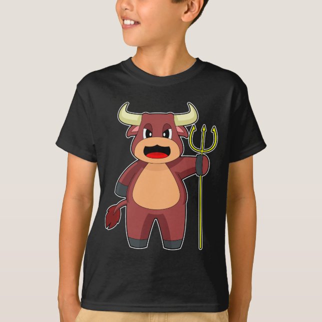 Bull Halloween Devil T-Shirt (Front)