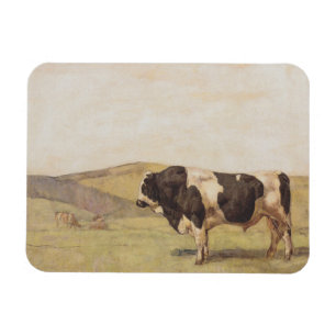 Bull in a Swiss Landscape (by Ferdinand Hodler) Magnet