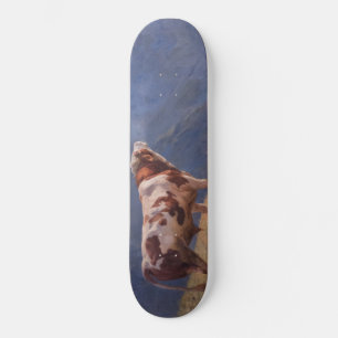 Bull in the Alps (by Eugène Burnand) Skateboard