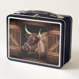 Bull in the Barn Metal Lunch Box