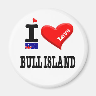 BULL ISLAND - I Love Magnet