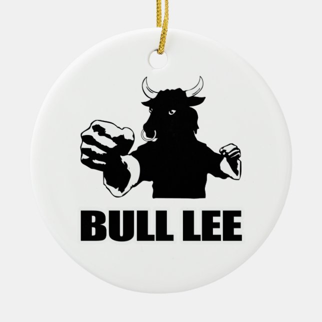 Bull Lee Ceramic Ornament (Front)