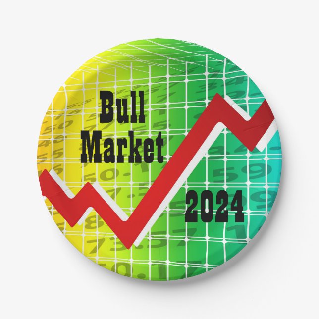 Bull Market 2024 Paper Plate (Front)