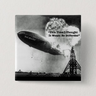 Bull Market Crash Humour 2 Inch Square Button