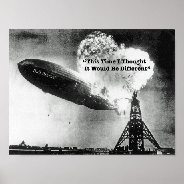 Bull Market Crash Humour Poster (Front)