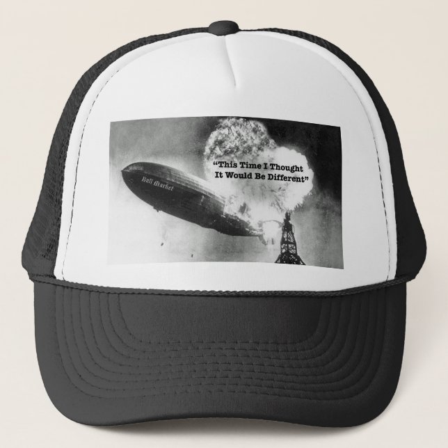 Bull Market Crash Humour Trucker Hat (Front)
