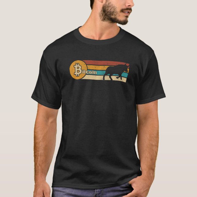 Bull Market Retro Btc Bitcoin  T-Shirt (Front)