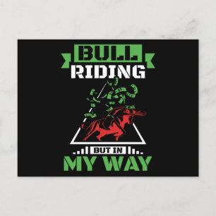 Bull Market Trading Investing Postcard