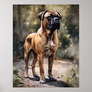 Bull Mastiff Dog Art Imprimer Poster