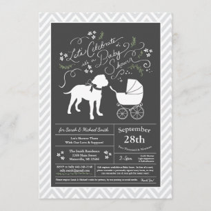 Bull Mastiff Dog Baby Shower Invitation