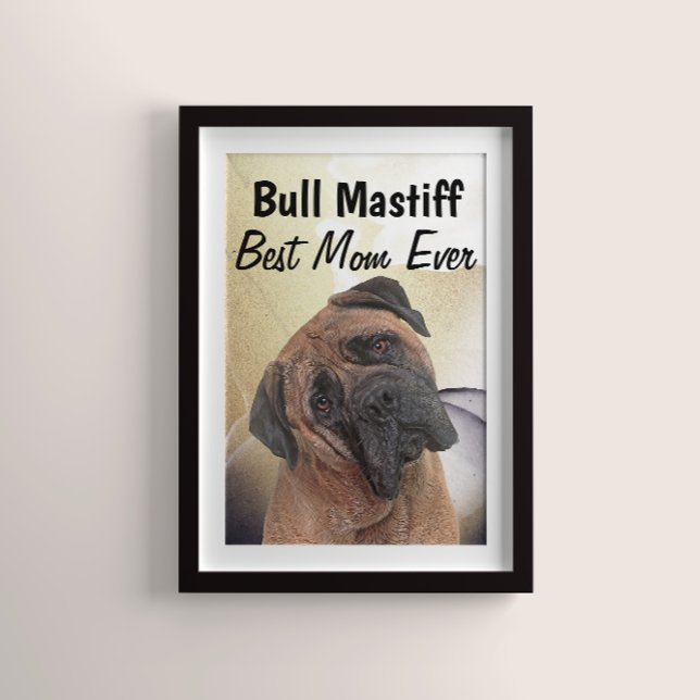 Bull Mastiff Poster de la meilleure maman (Créateur téléchargé)