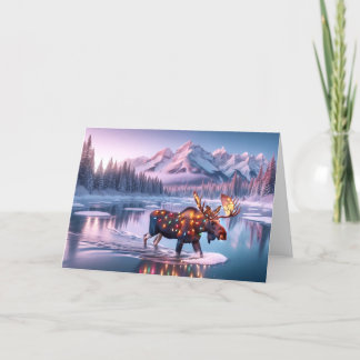BULL MOOSE CHRISTMAS - CHRISTMAS TREE DESTROYED HOLIDAY CARD