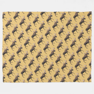 Bull Moose Fleece Blanket