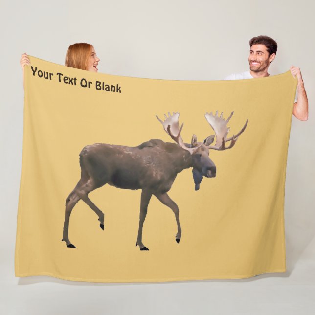 Bull Moose Fleece Blanket (In Situ)