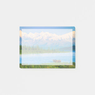 Bull moose in Wonder Lake Post-it Notes