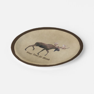 Bull Moose Paper Plate