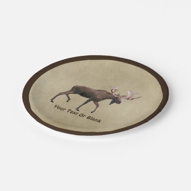 Bull Moose Paper Plate (Angled)