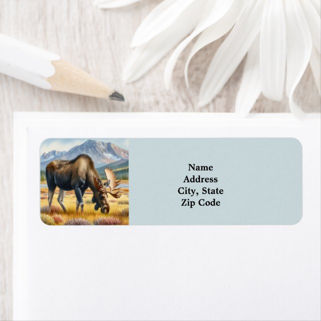 Bull Moose Return Address Label (Insitu)